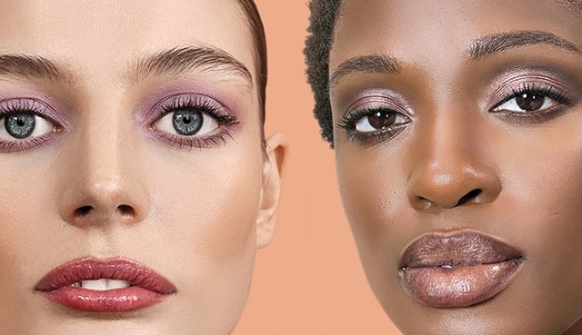 Close-up of two models showcasing the Everyday Beauty makeup service, an effortless, everyday beauty look